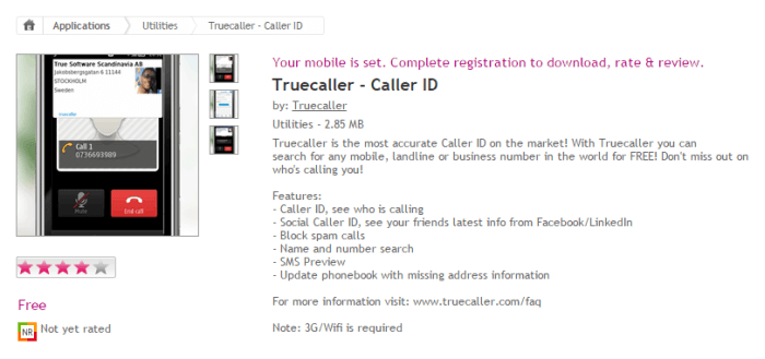 Truecaller for Symbian